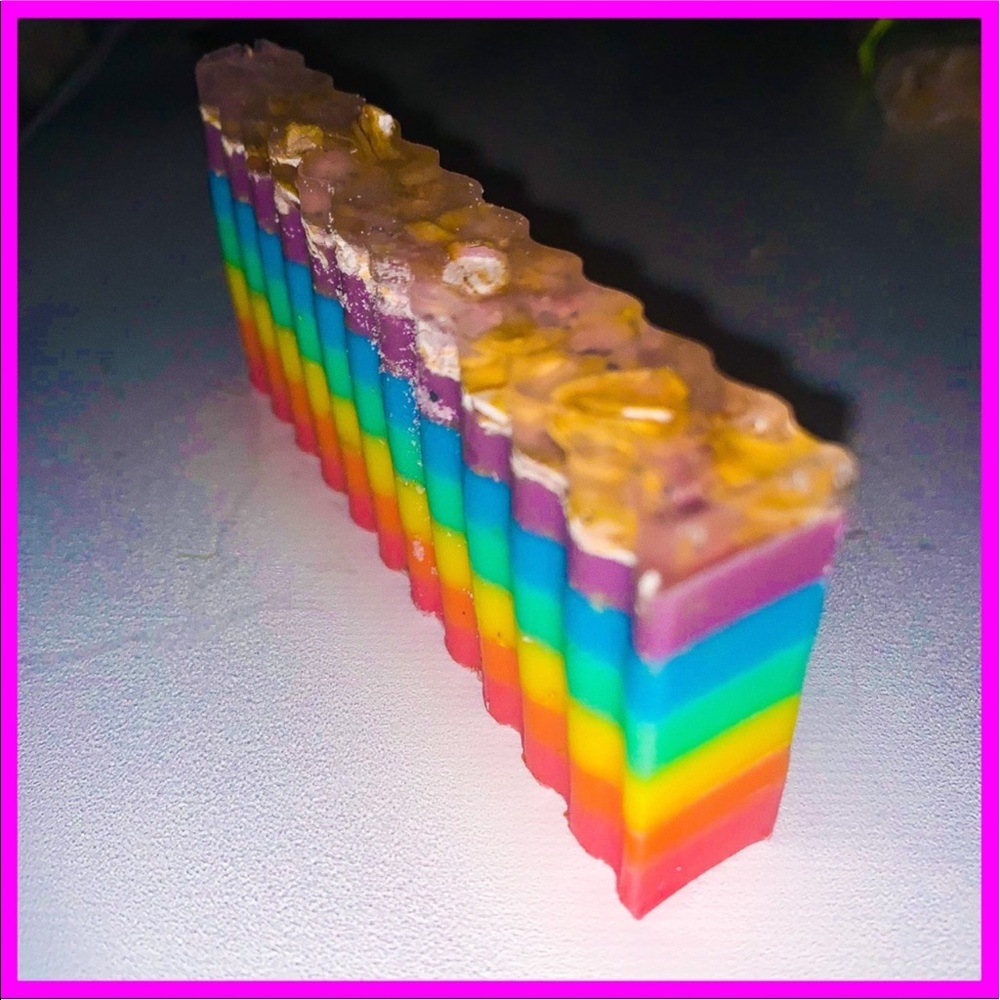 Handmade VBG Fruit Punch Rainbow Unicorn Organic Oatmeal Soap PRICE FIRM - Picture 5 of 9